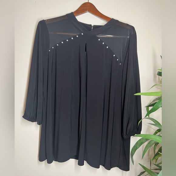 Black Sheer Blouse - Picture 1 of 4